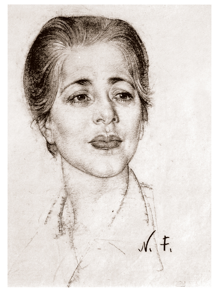  Nicolai Ivanovich Fechin —— 年轻女人肖像 (2)